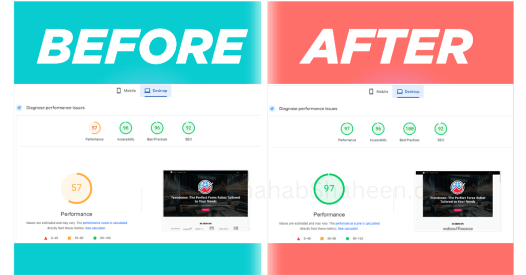 Desktop speed optimization